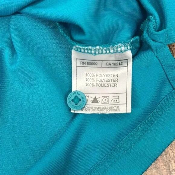 Antigua Miami Dolphins Primary Logo Polo Aqua Men’s Size L - Picture 5 of 7